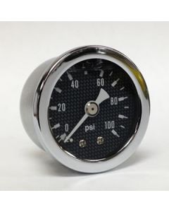 Fuel Pressure Gauge 0-100psi Carbon Face