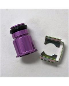 Injector Short Height Adapter 14mm w/o-ring 1/2 inch-Purple