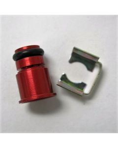 Injector Short Height Adapter 14mm w/o-ring 1/2 inch-Red